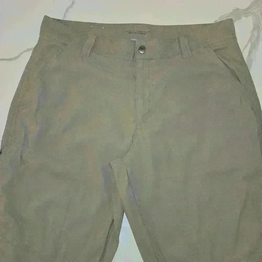 Columbia Omni Sheild Mens Straight Leg Activewear Hiking Pants Tan Size 34
